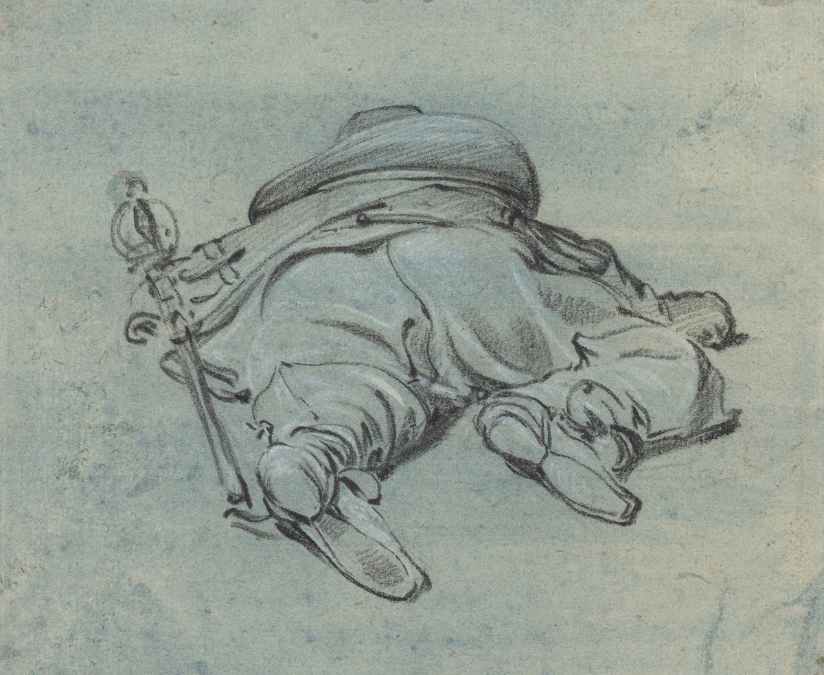 A Cavalier Lying on the Ground c 1640