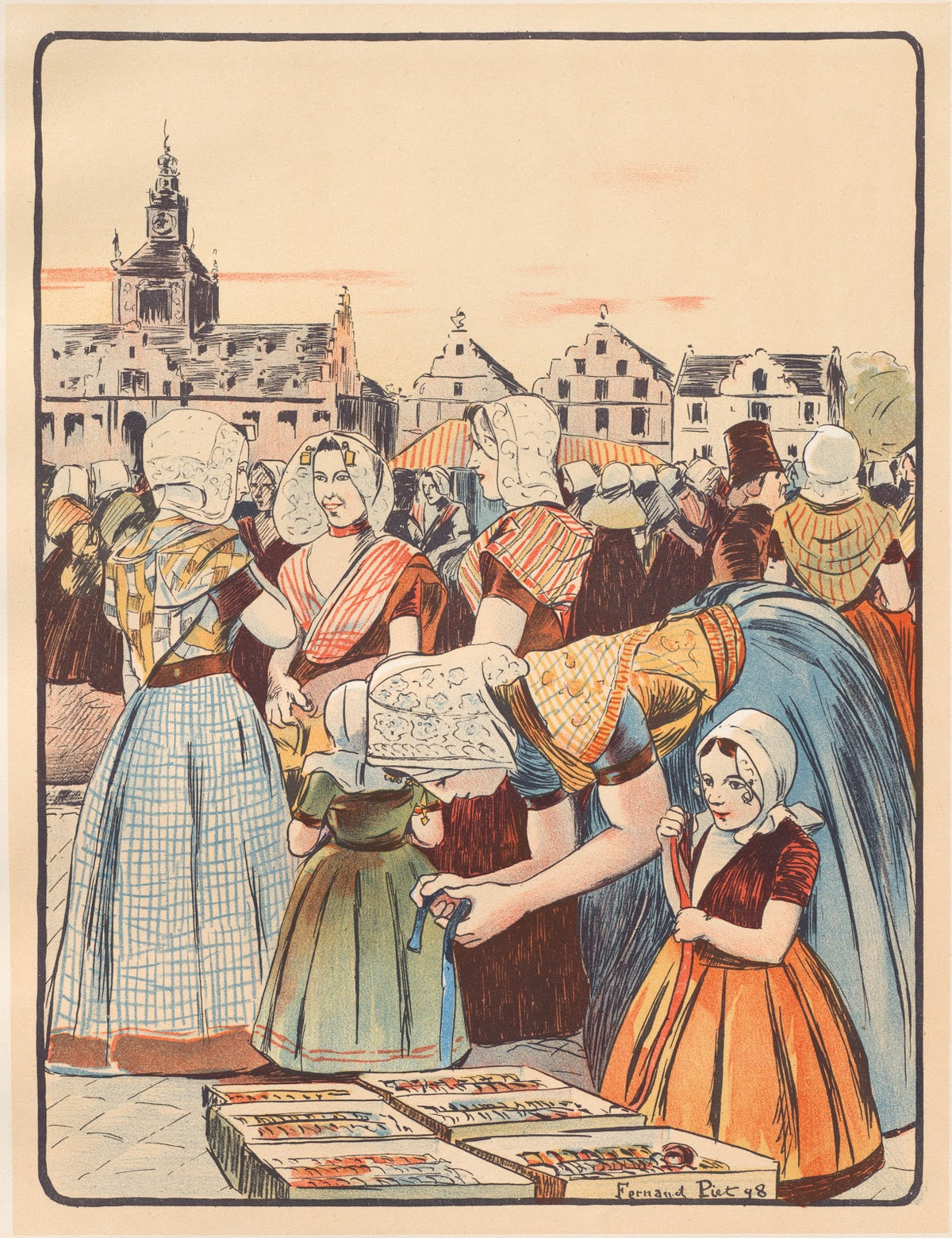 Un Marché en Zélande 1898 1899