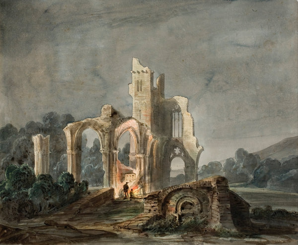 Night Landscape with Gothic Ruins circa 1850