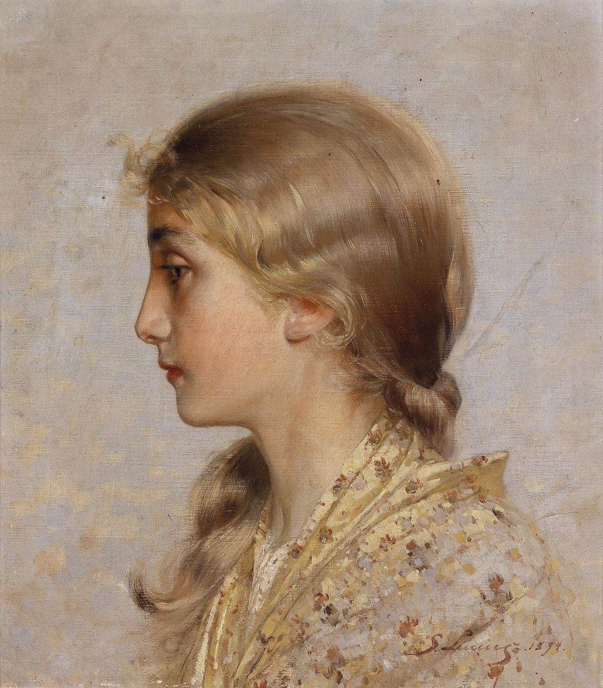 Mädchen im Profil 1894