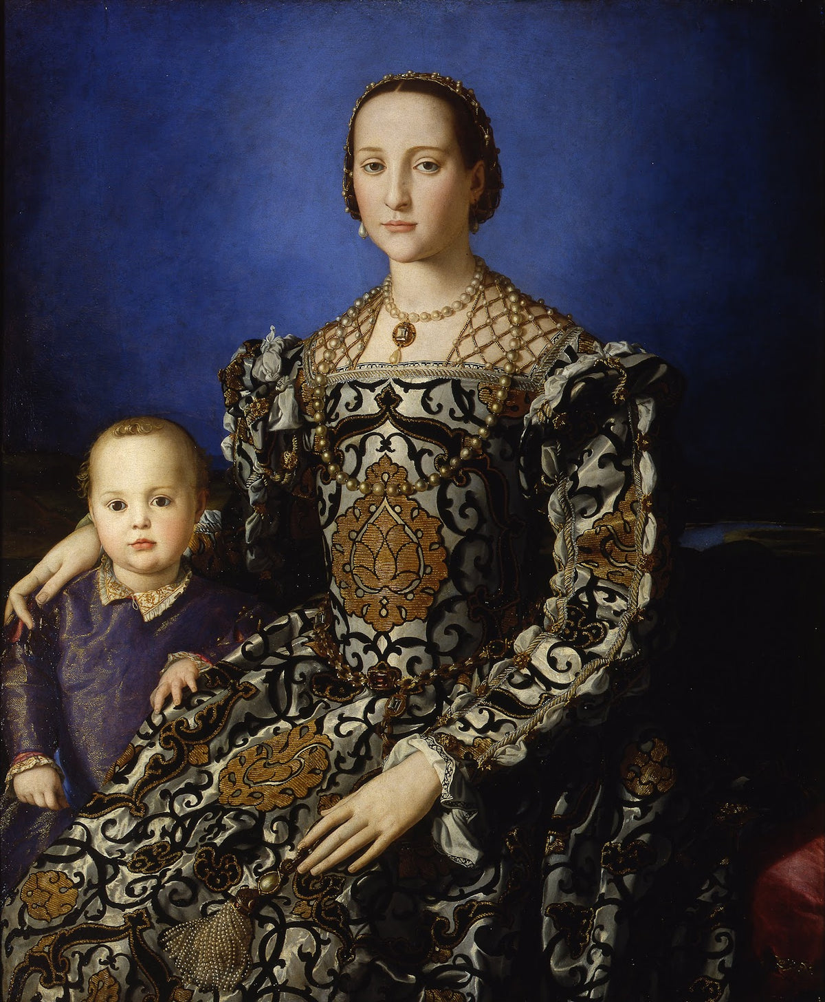 Portrait Of Eleanor Of Toledo With Her Son Giovanni De Medici 1544 1545