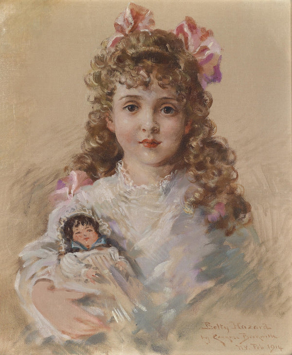 Betty Hazard with her favourite doll 1914