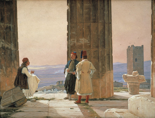 The View from the Temple of Athena on the Acropolis 1844
