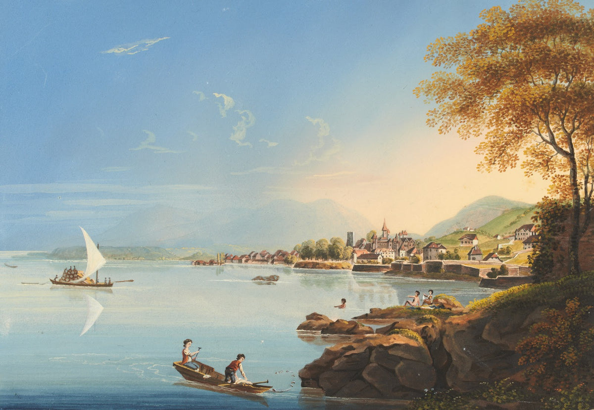 Vue de la ville de Neuchatel en Suisse