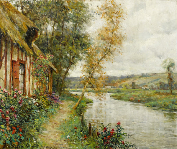 A cottage by a river Normandy