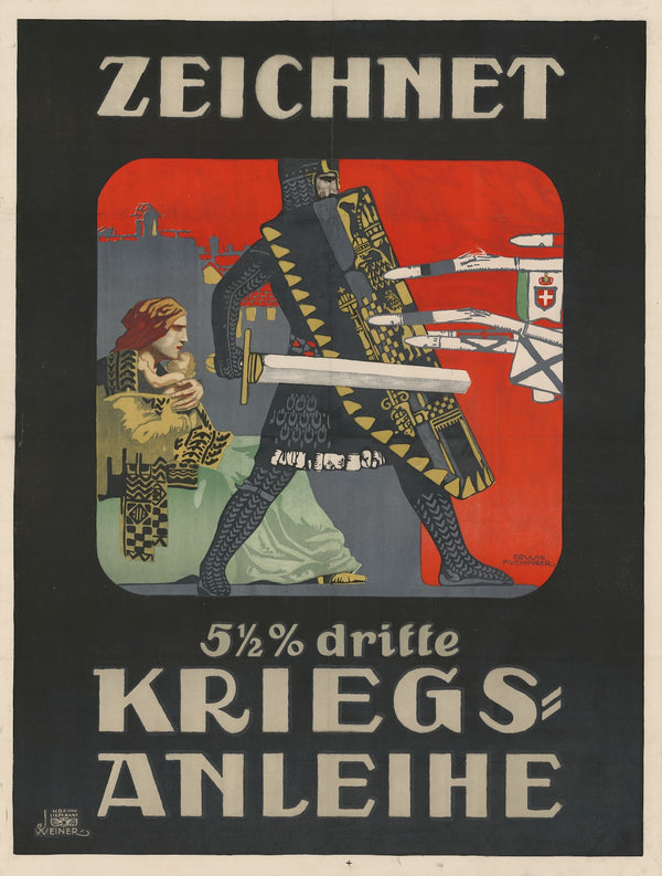 Zeichnet 5 15  dritte KriegsAnleihe 1916