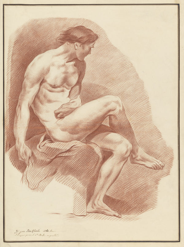 Seated male nude 1780