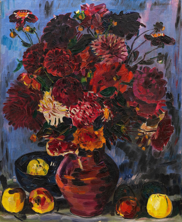 Stillleben mit Dahlien 1930
