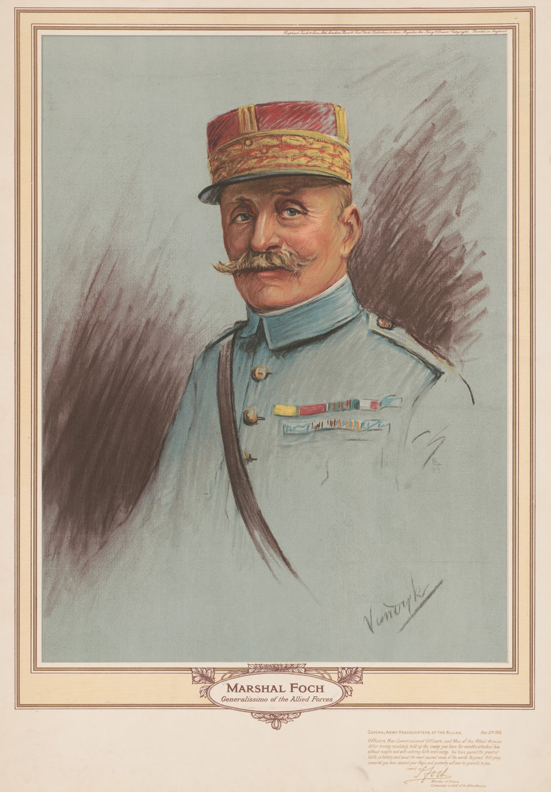 Marshal Foch Generalissimo of the allied forces 1918