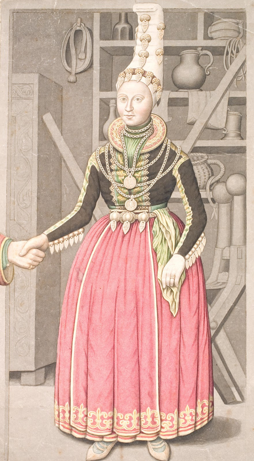 En Jomfrue i Bryllups Dragt 1800  1814