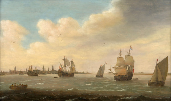 Sailboats in the harbour of Rotterdam