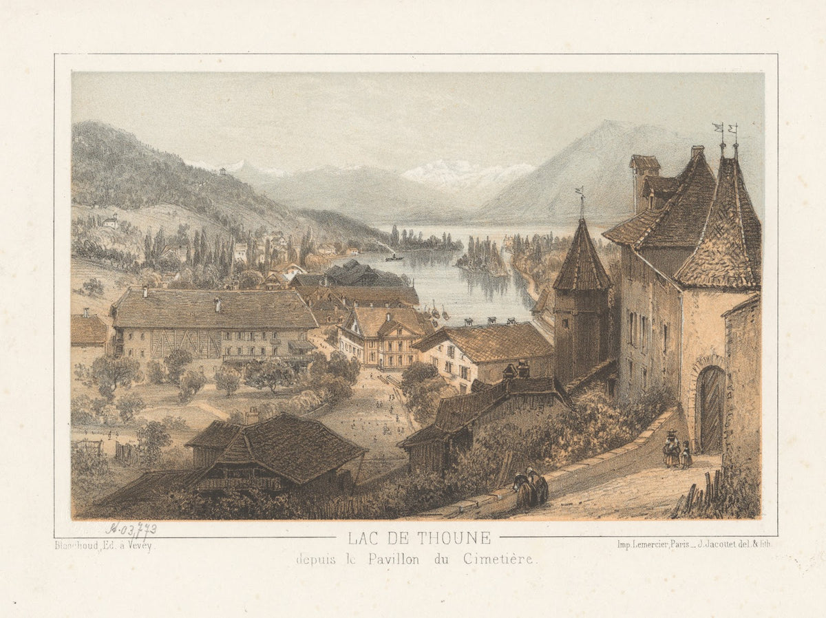 Lac de Thoune depuis le Pavillon du Cimetière