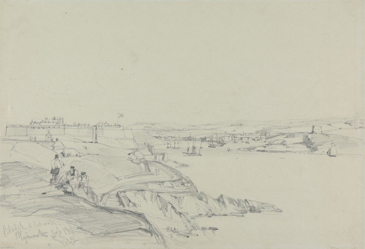 The Royal Citadel and Cattewater Plymouth 1842