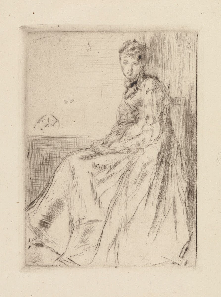 The Letter Maud seated 1873
