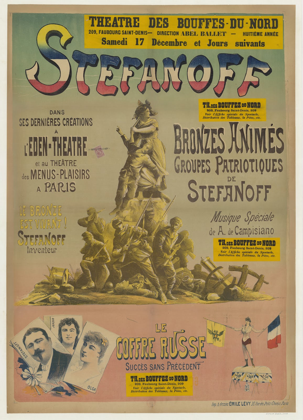 Théâtre des Bouffes du Nord Stefanoff dans ses dernières créations à lEden Théât