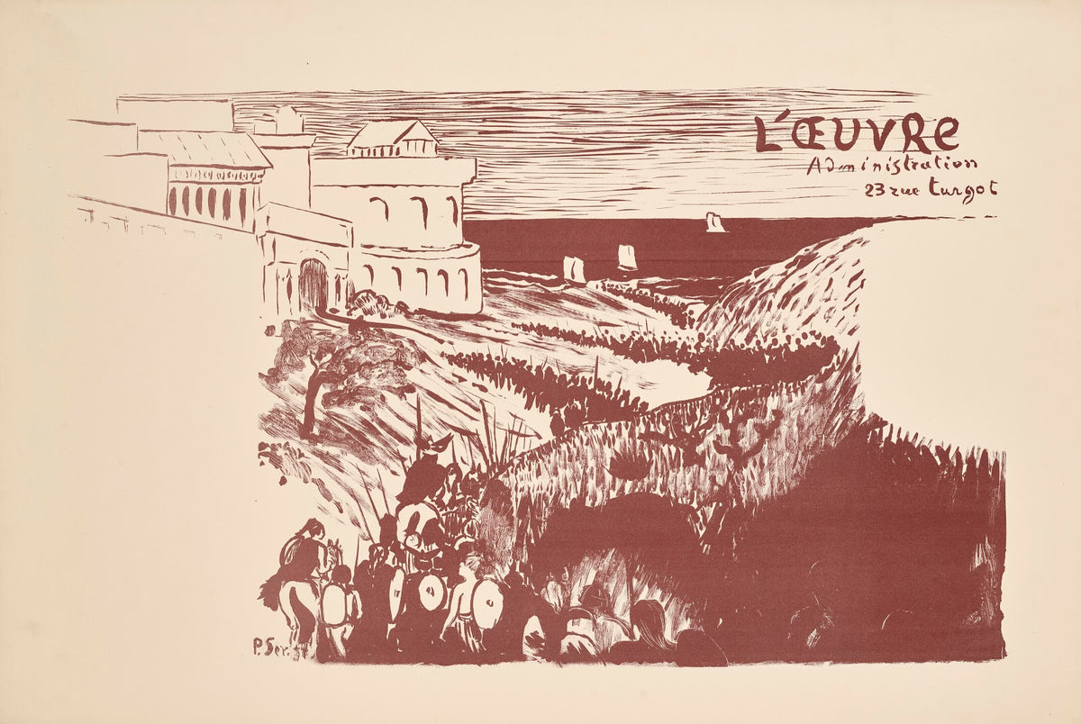 Affiche pour la pièce Hérakléa de Auguste Villeroy au Théâtre de lŒuvre dans la