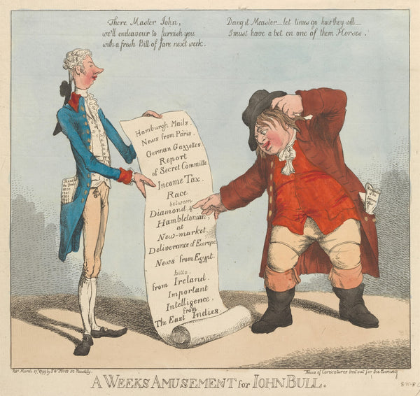 A Weeks Amusement for John Bull 1799