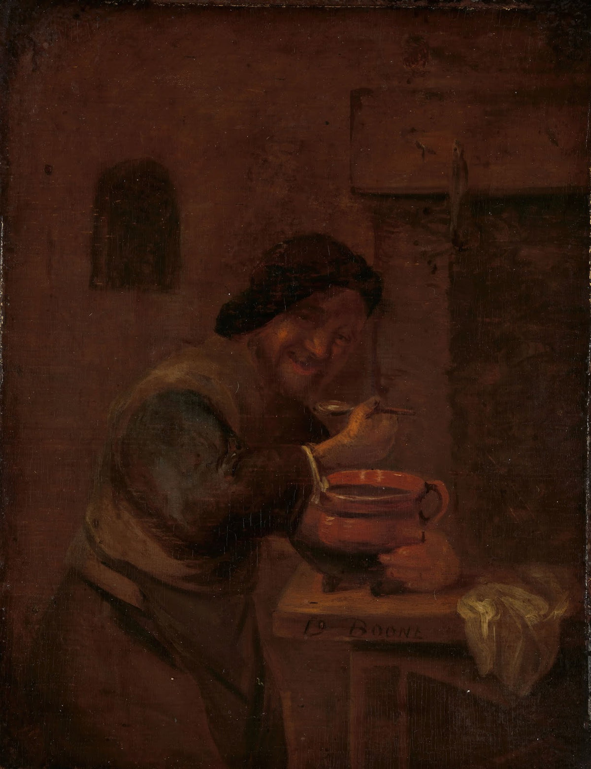Man Eating from an Earthenware Pot c 1660   c 1680