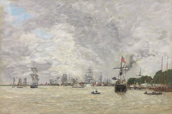 Anvers Bateux sur lEscaut 1871