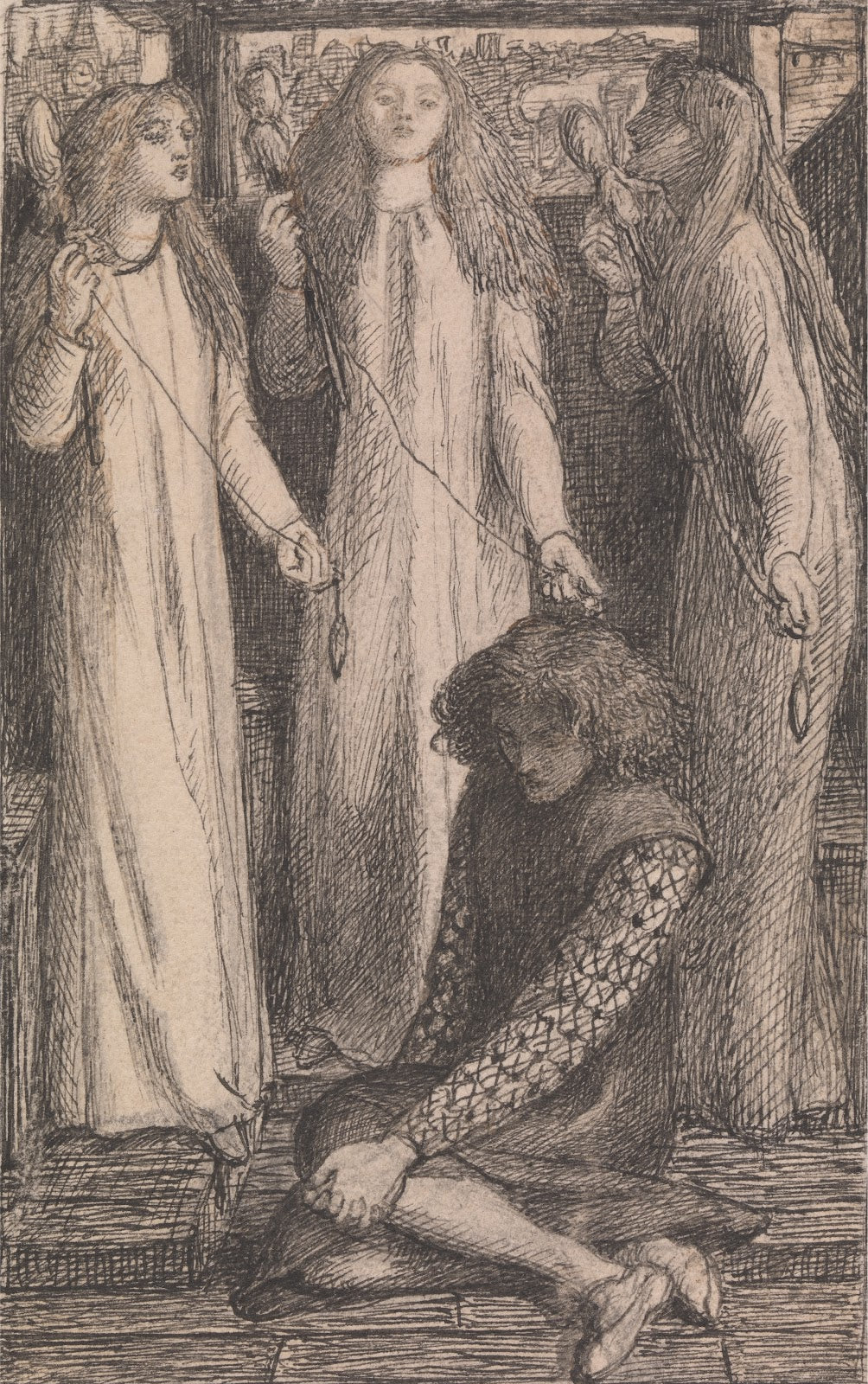 Illustration to the Maids of Elfen Mere 1854