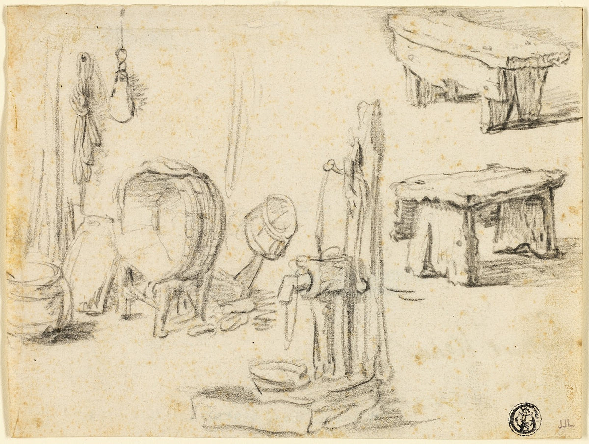 Sketches of Pump Washtub Benches