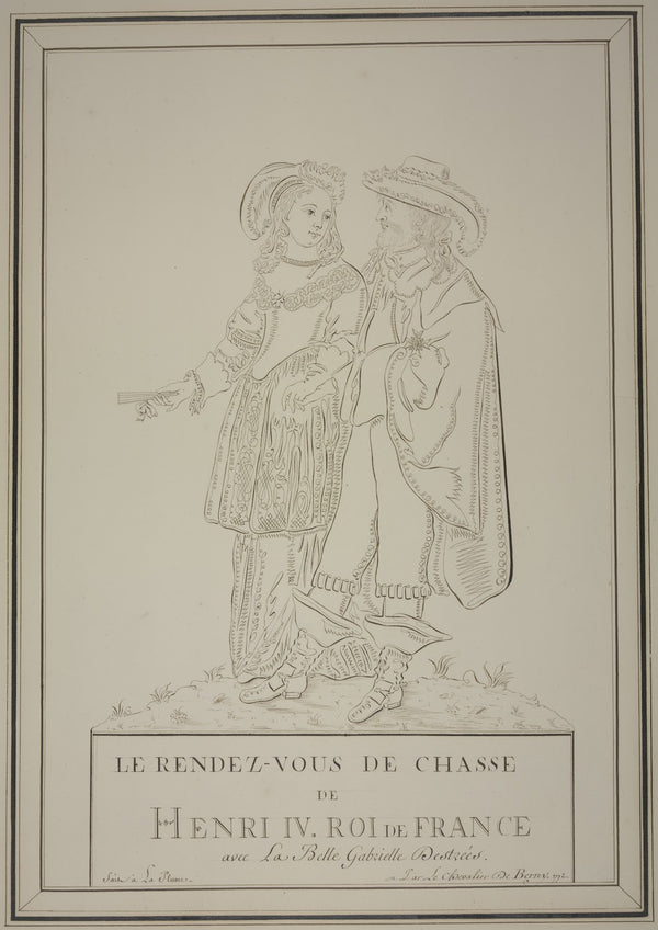Der König von Frankreich Henri IV und Gabrielle dEstrées auf der Jagd 1772