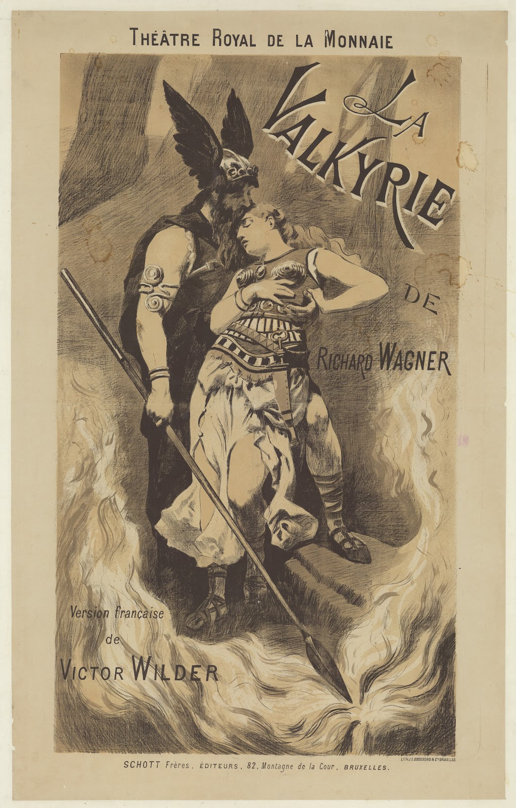 Théâtre Royal de la Monnaie La Valkyrie de Richard Wagner 1887