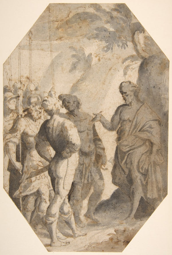 Saint John the Baptist Preaching to a Group of Soldiers 16th century