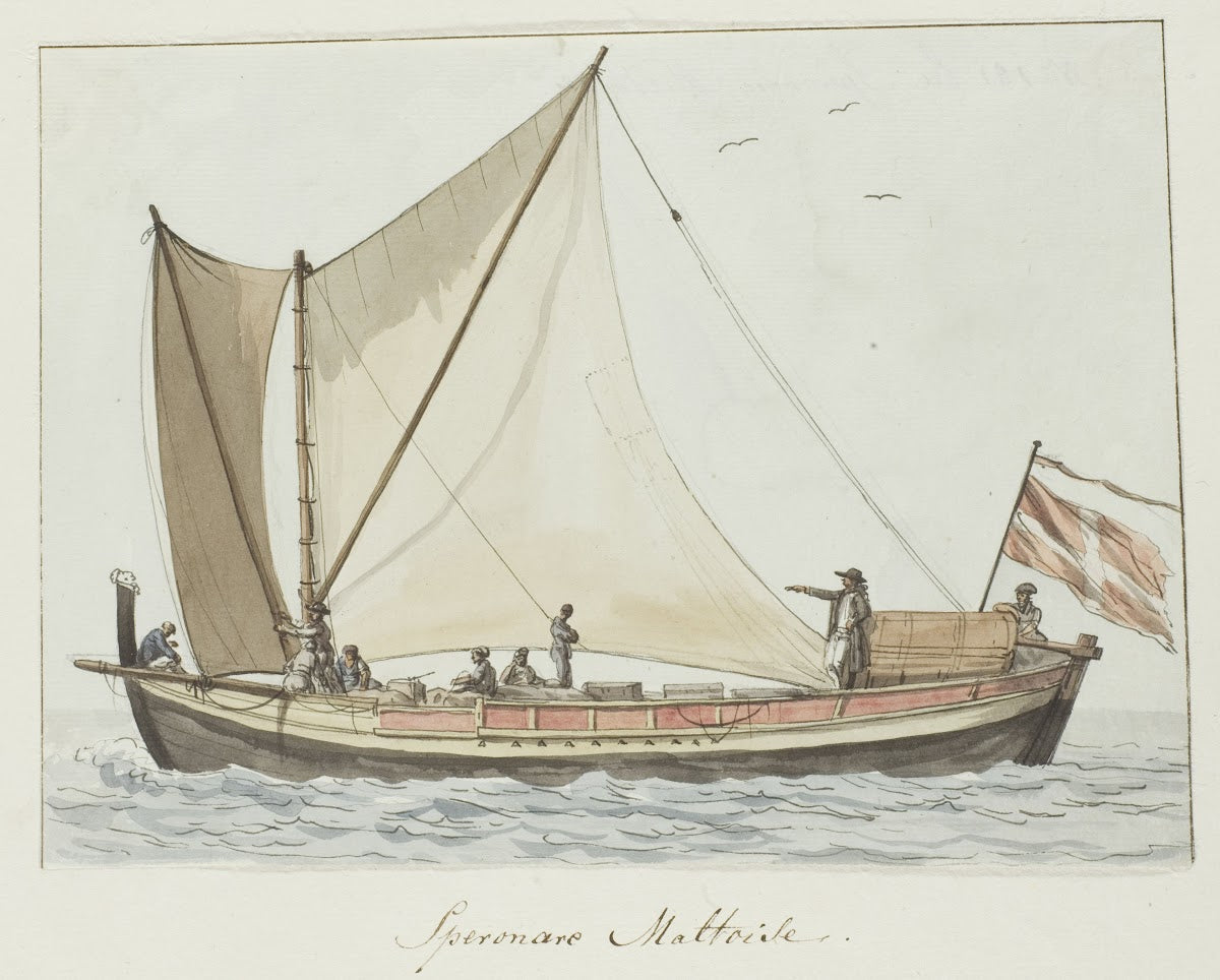 Speronare schip afkomstig uit Malta 1778