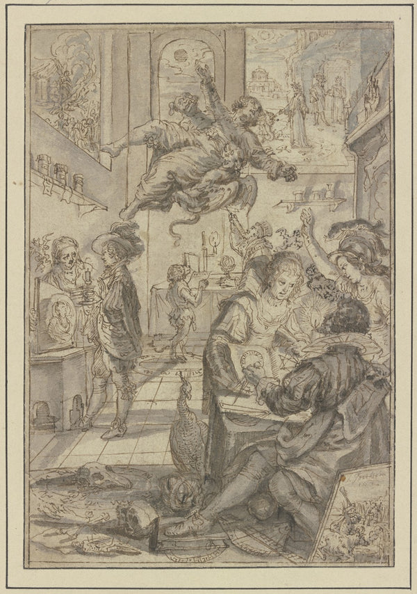 Werkstatt eines Zauberers und Sterndeuters 1647