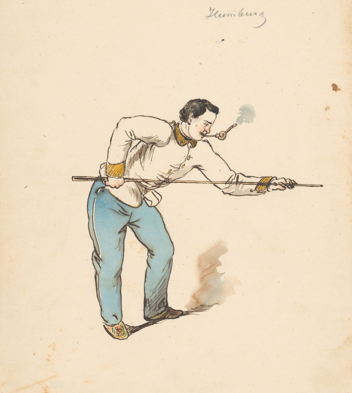 While Playing Billiard between 1850 and 1860