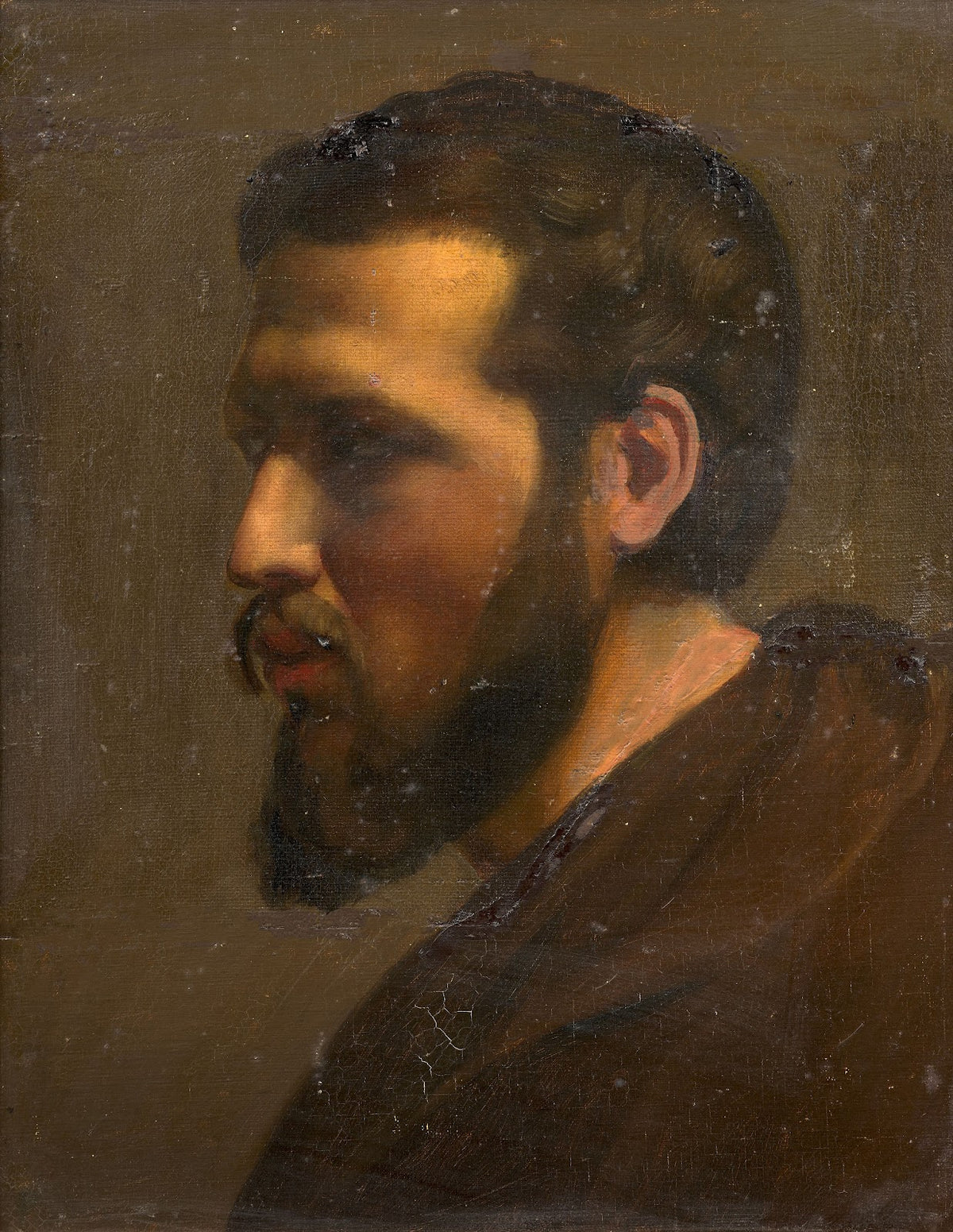 Self portrait in profile