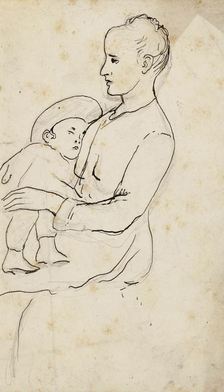Mme Ravaud et son enfant malade