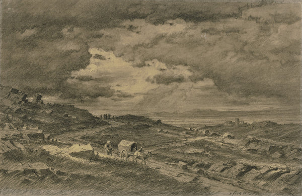 Campagna Landschaft bei heraufziehendem Unwetter 1876