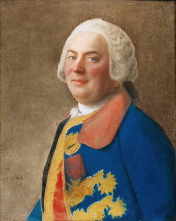 Portrait of an officerwearing the order of the Saint Esprit 1761