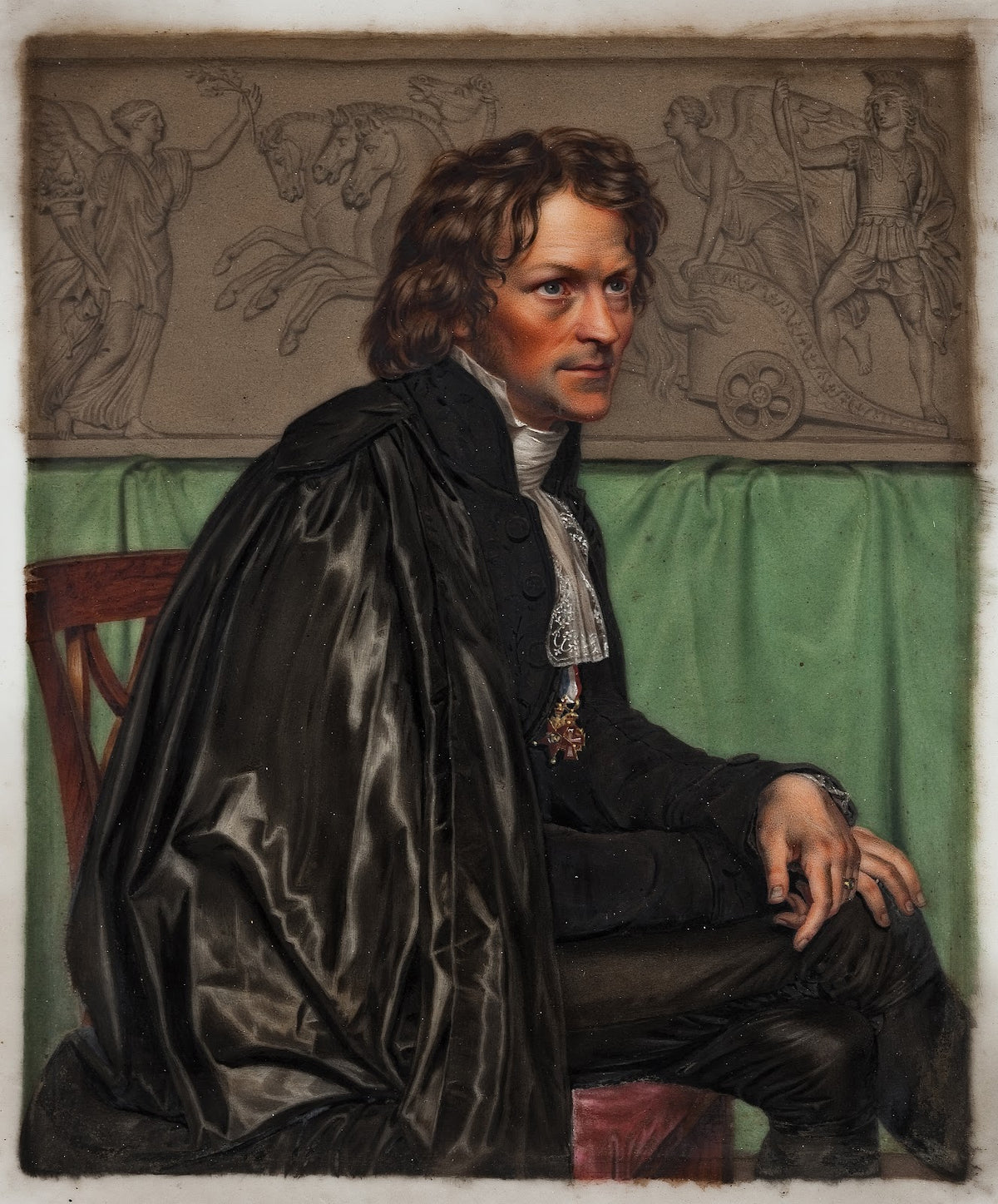 Portrait Of Thorvaldsen In The Costume From The San Luca Accademy 1843