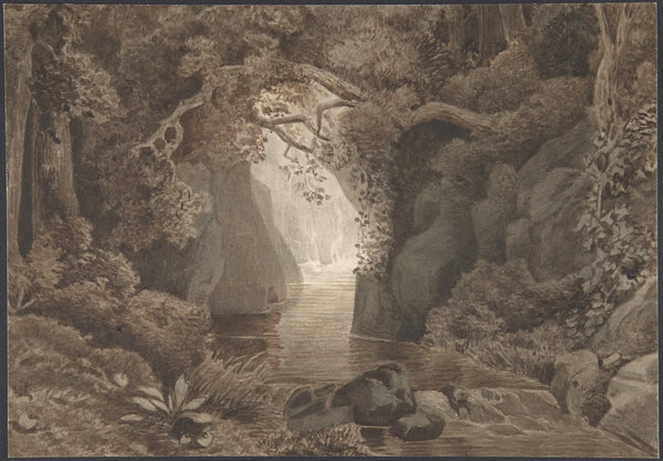 Wooded Landscape with a Creek 17701806