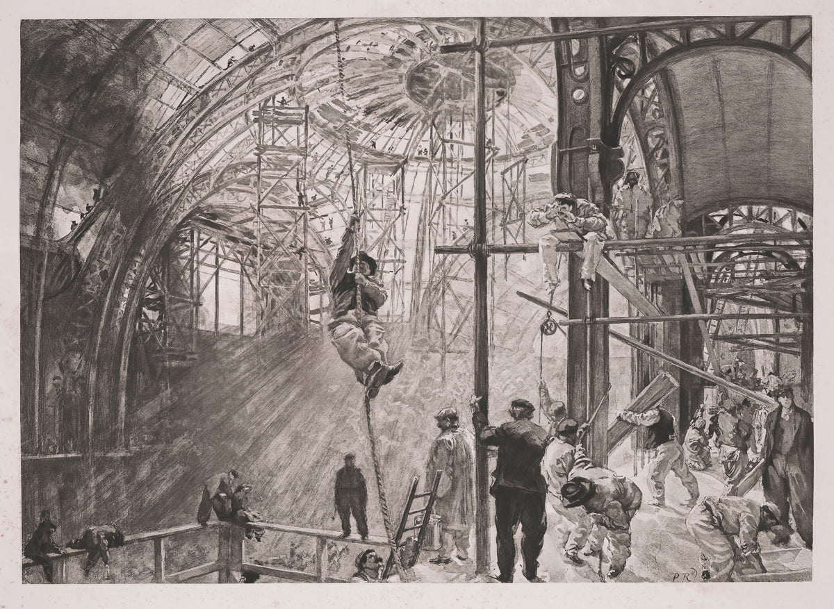 Fin des travaux dans le Grand Palais 1900