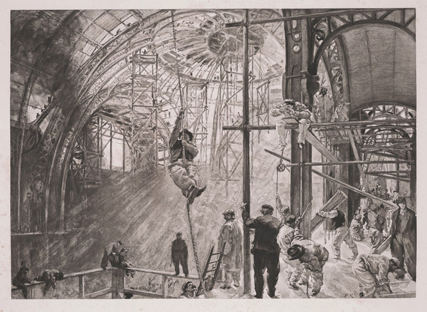 Fin des travaux dans le Grand Palais 1900