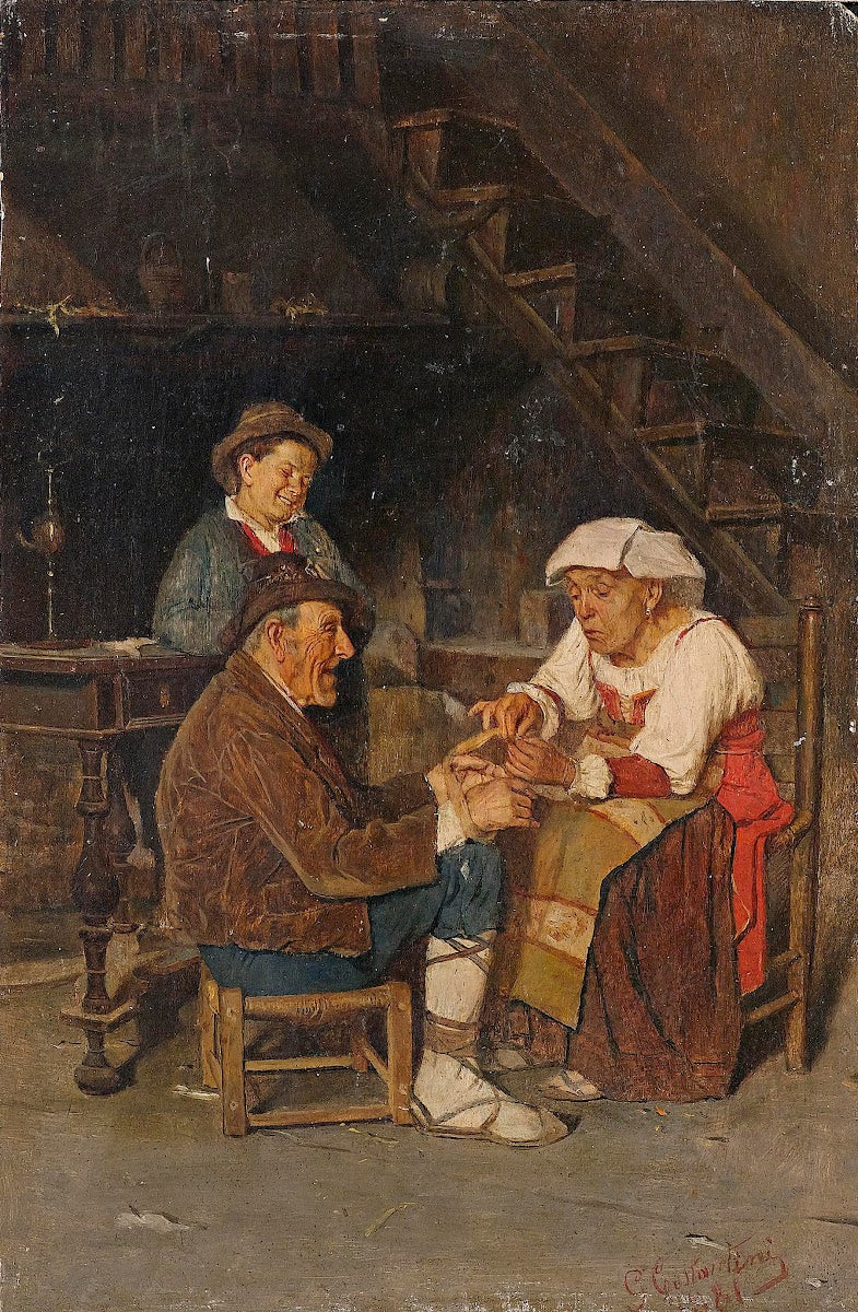Hilfe für die Spitzenklöpplerin 1881