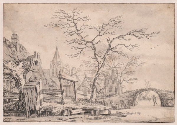 Winter Landscape with Skater 1662