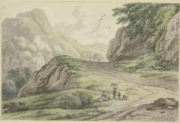 Gebirgspfad mit Staffage ca 1689