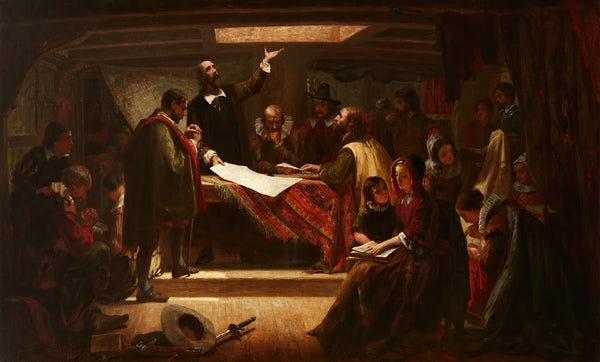 The Signing of the Compact in the Cabin of the Mayflower 1856