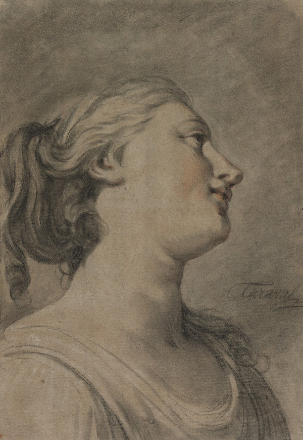 Head of a Female Figure in Profile Turned to the Right c 1763 1770
