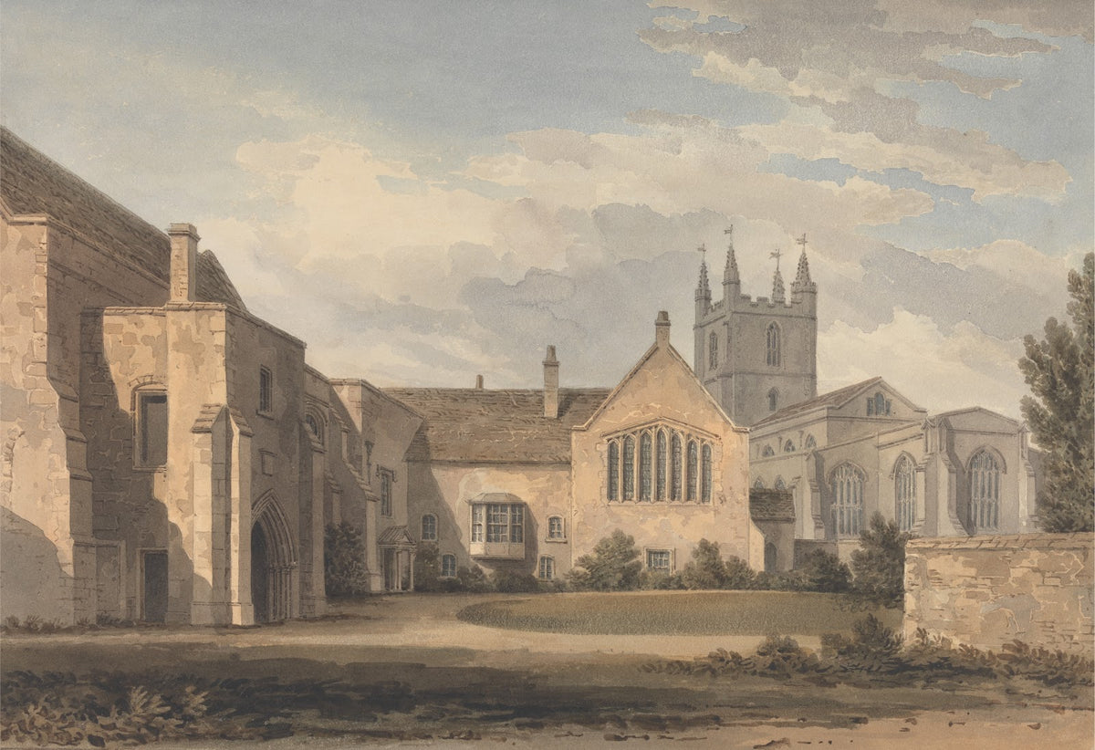 South East View of the Church and Palace at Croydon Surrey 1817