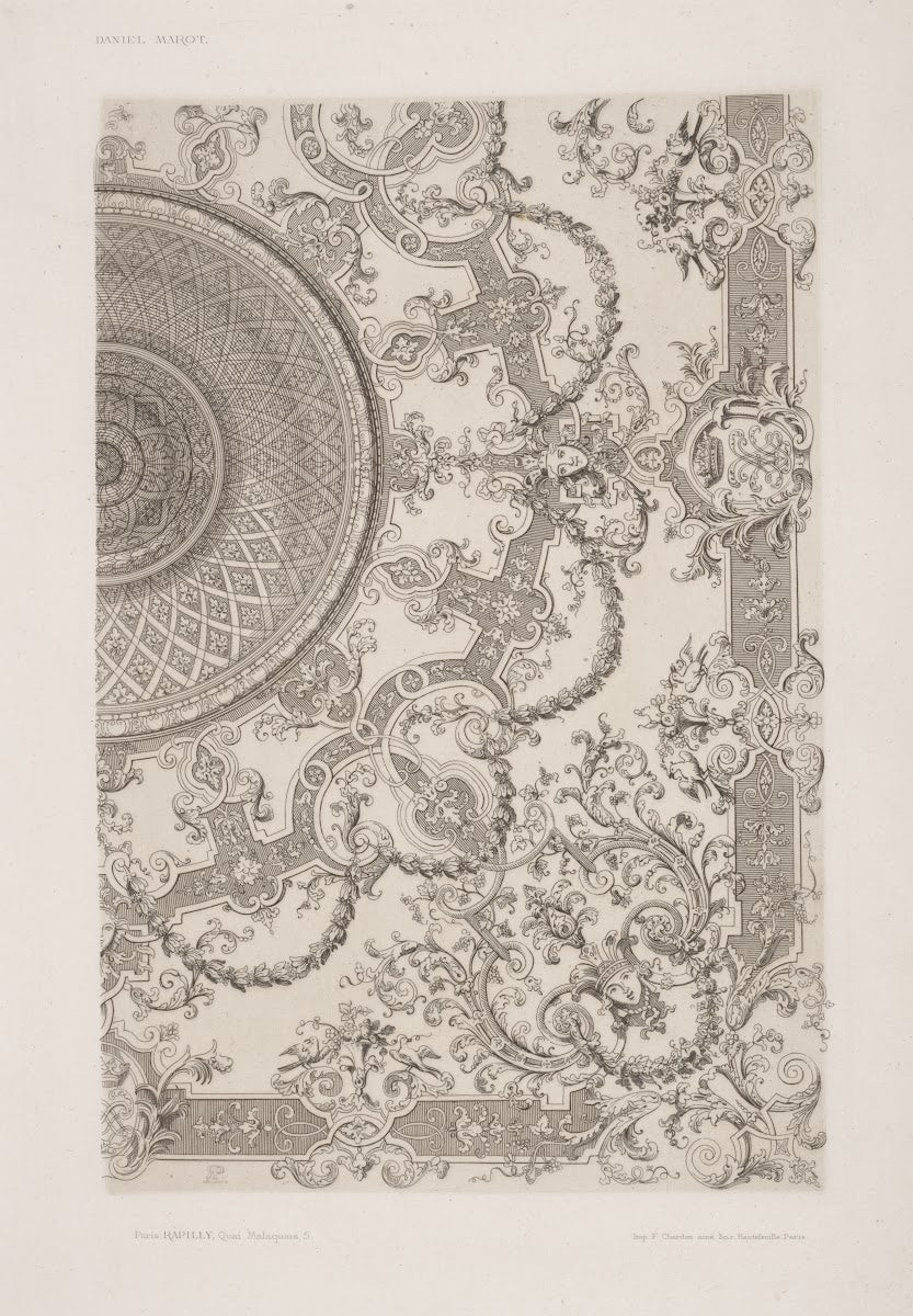 Design for a ceiling with crowned heads in each corner 1875 1890