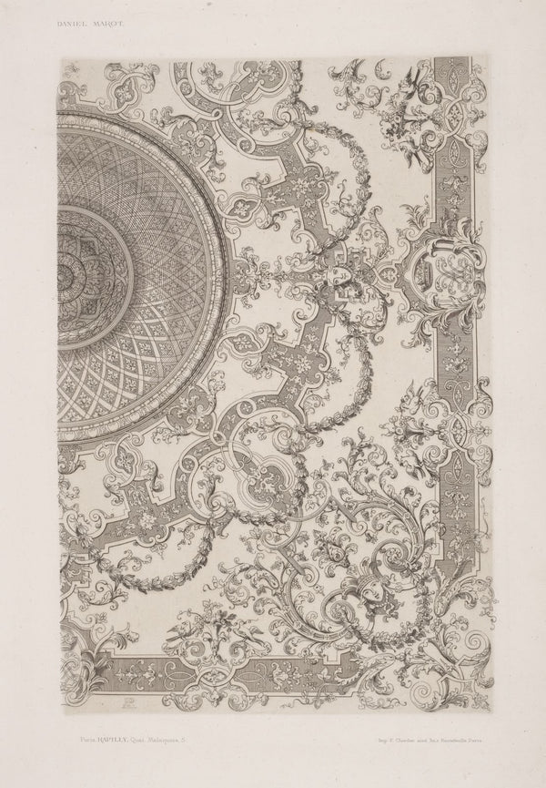 Design for a ceiling with crowned heads in each corner 1875 1890