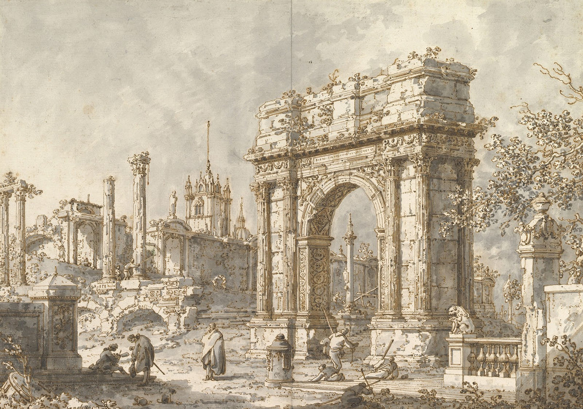 Capriccio with a Roman Triumphal Arch 172030