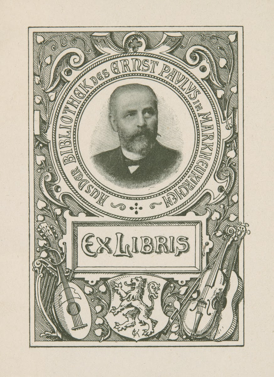 Ernst Paulus Markneukirchen  ekslibris 1899