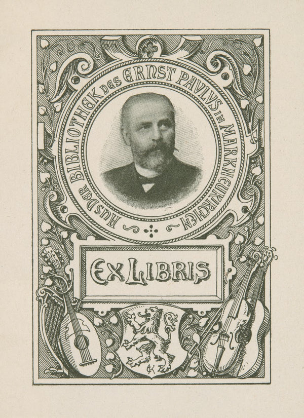 Ernst Paulus Markneukirchen  ekslibris 1899